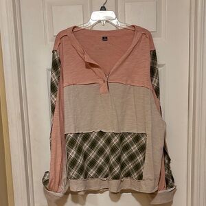 Plaid Patchwork Women's Top